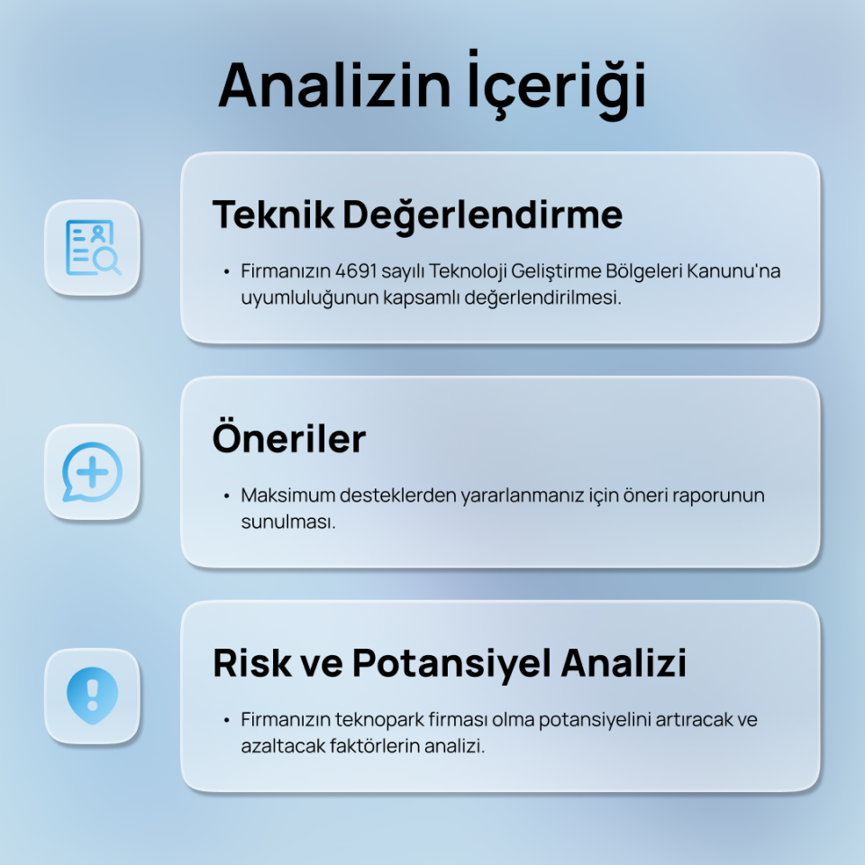 Teknopark Uyumluluk Analizi - TEKNİK