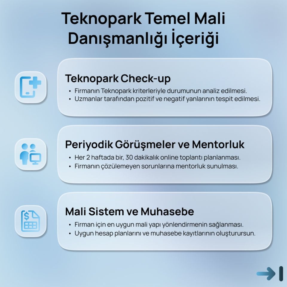 Teknopark Temel Mali Danışmanlığı