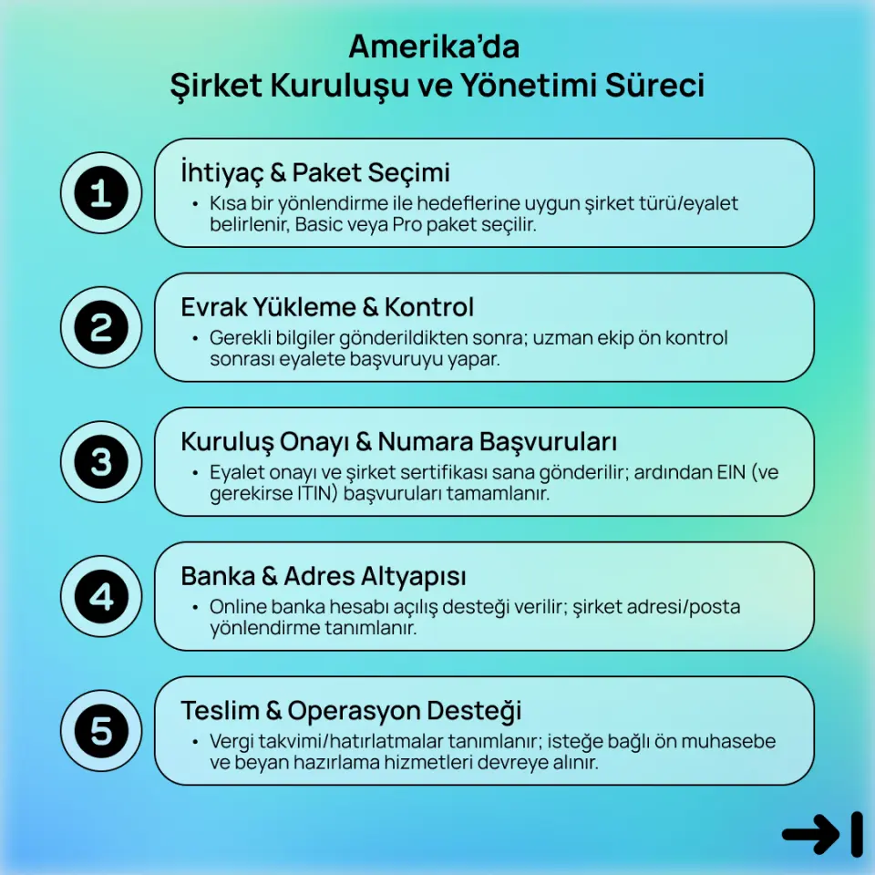 Amerika'da Şirket Kurulumu ve Yönetimi
