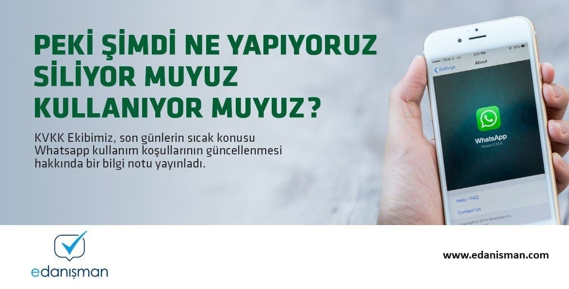 WhatsApp Koşullarının Güncellenmesi Hakkında