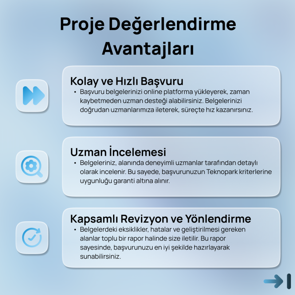 Teknopark Giriş Süreci Proje Değerlendirme