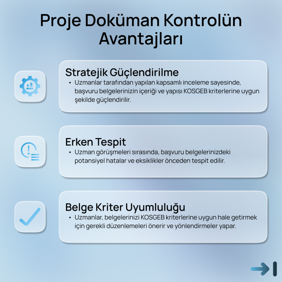 KOSGEB Proje Doküman Kontrolü