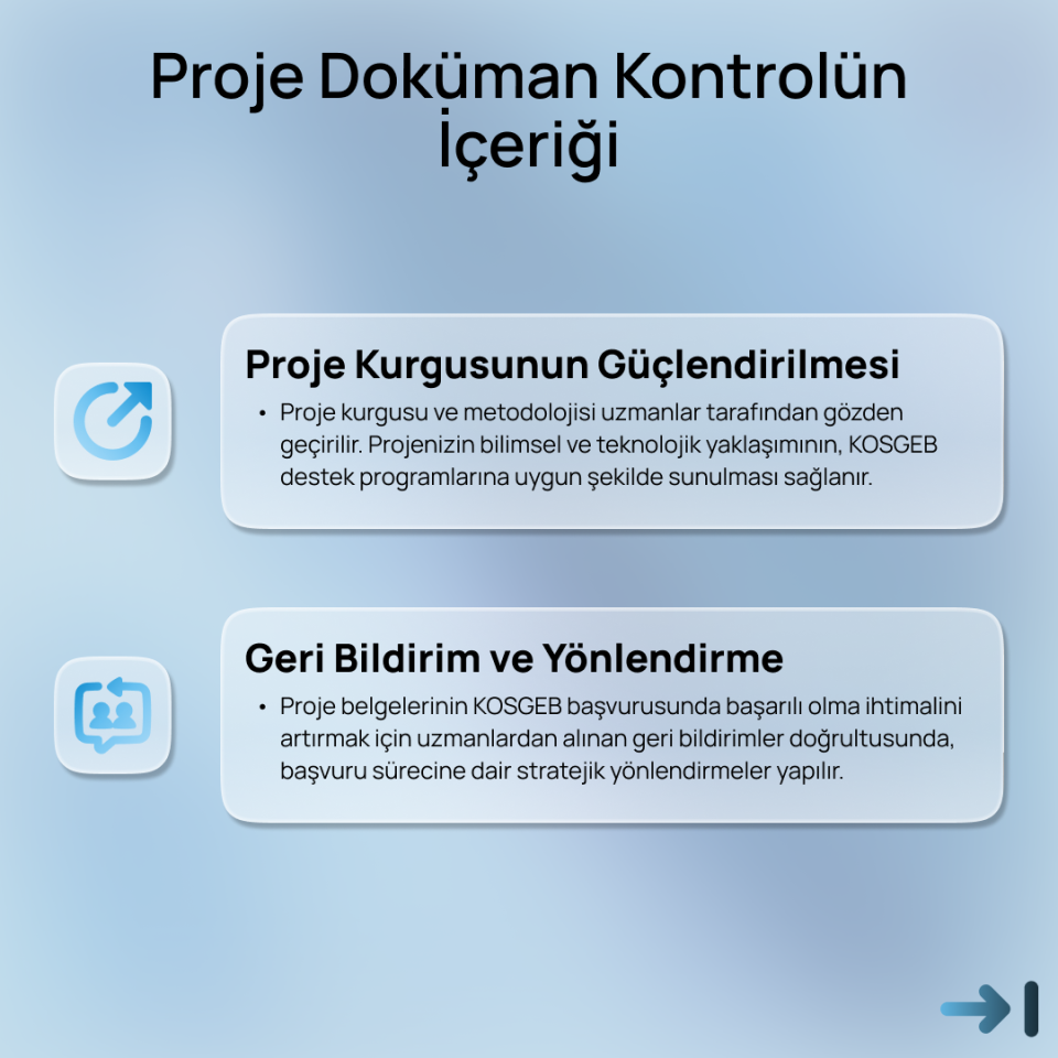 KOSGEB Proje Doküman Kontrolü