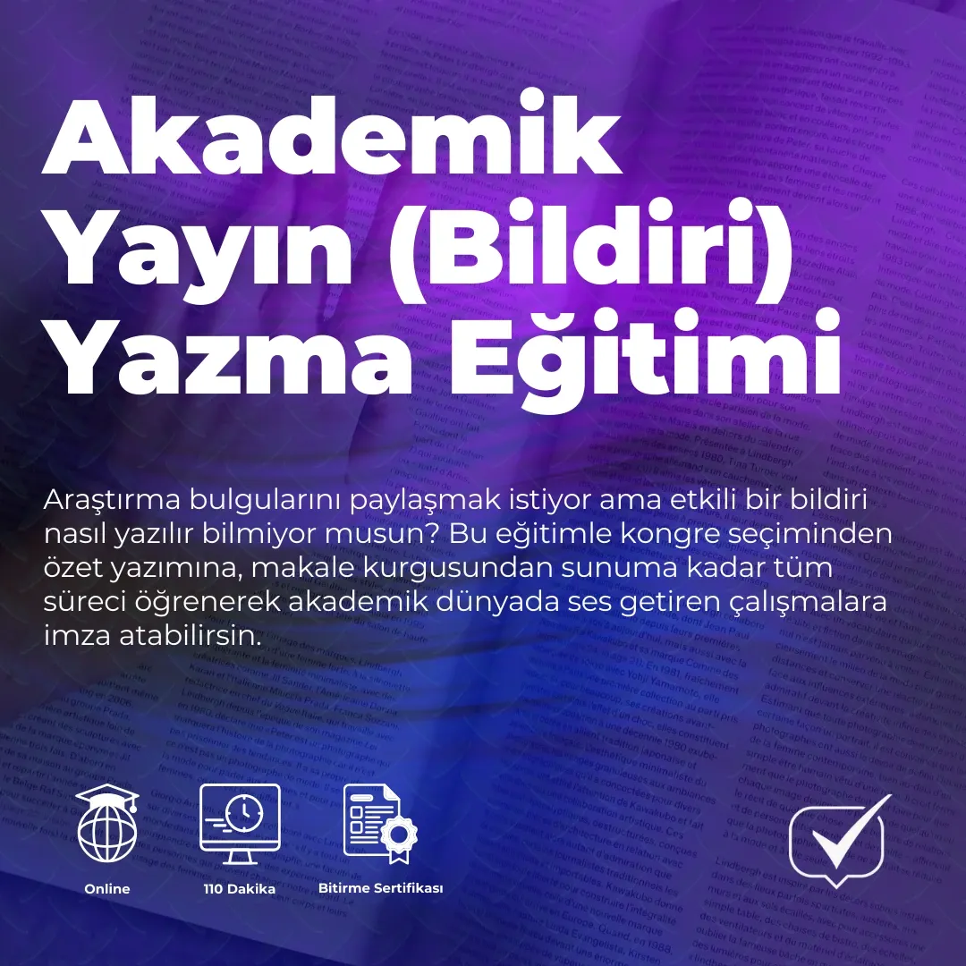 Akademik Yayın (Bildiri) Yazma Eğitimi