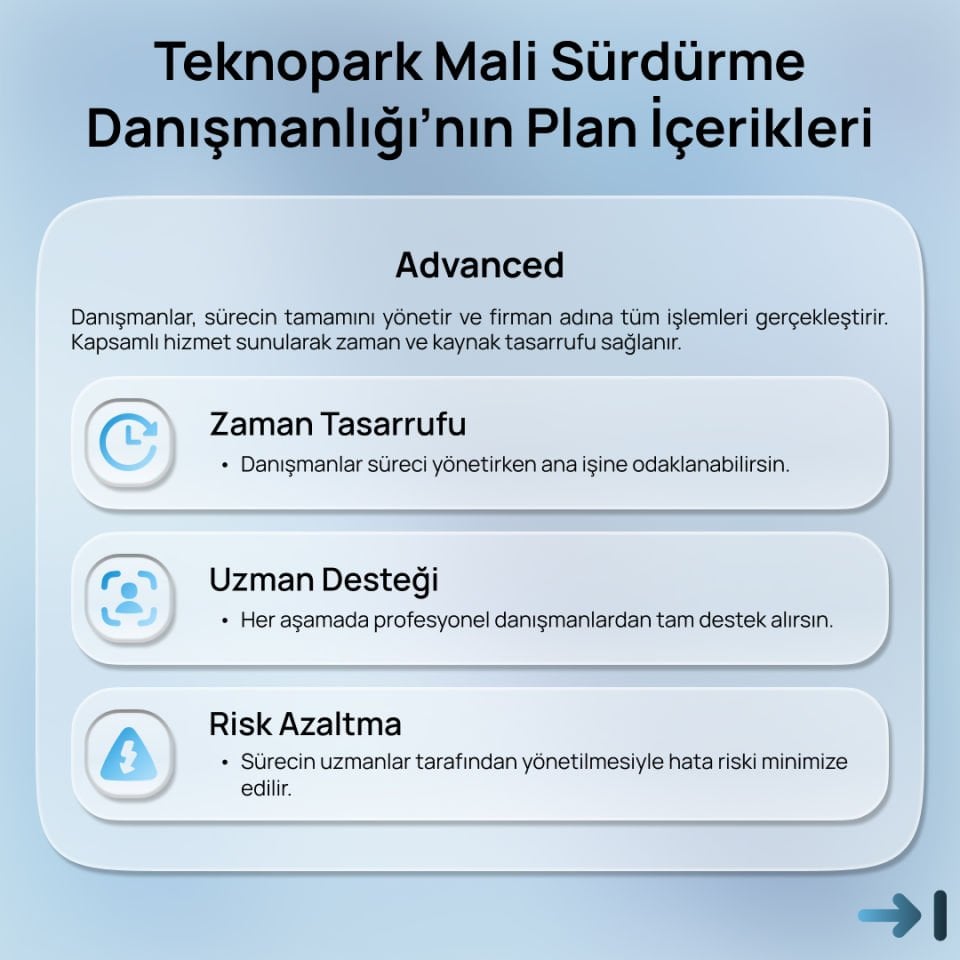 Teknopark Sürdürme Danışmanlığı - MALİ