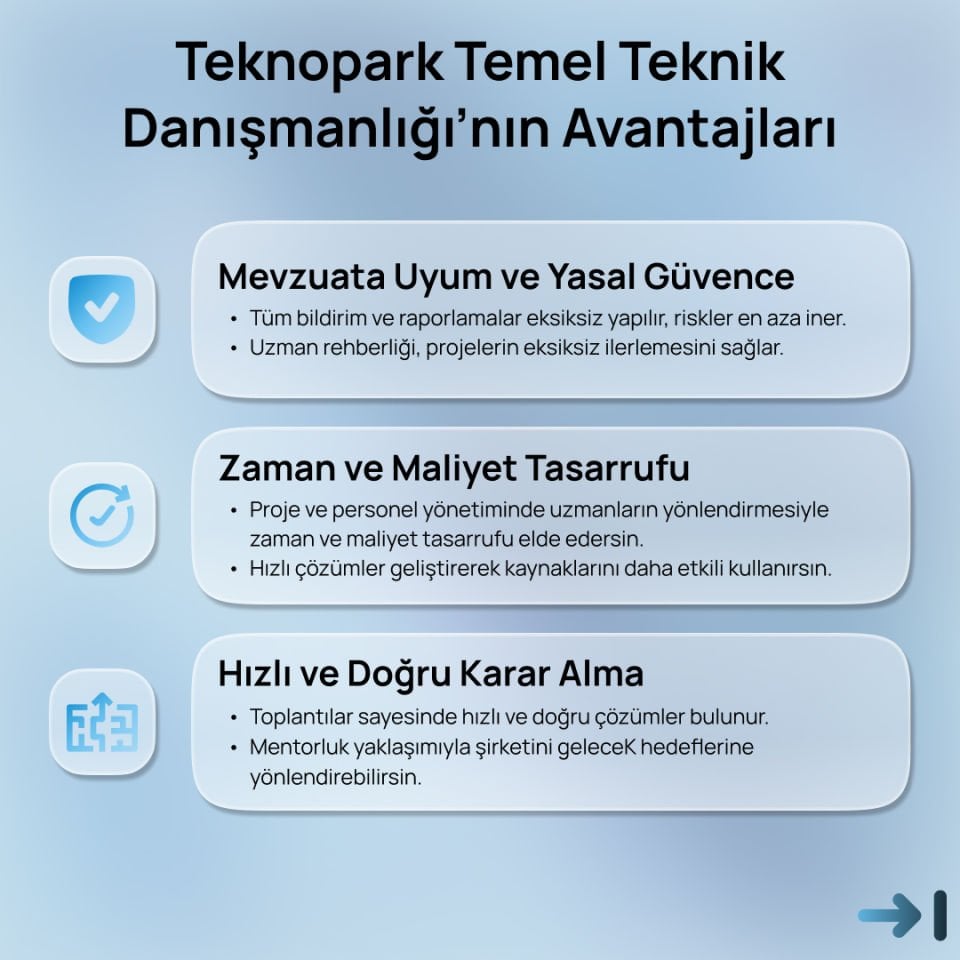 Teknopark Temel Teknik Danışmanlığı