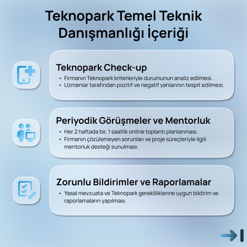 Teknopark Temel Teknik Danışmanlığı