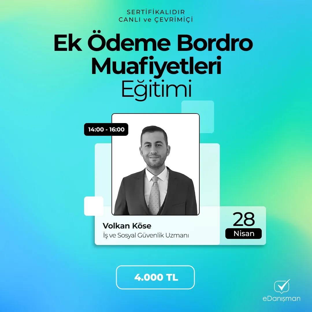 Ek Ödeme Bordro Muafiyetleri Eğitimi