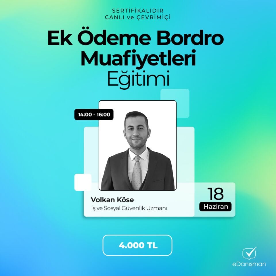 Ek Ödeme Bordro Muafiyetleri Eğitimi
