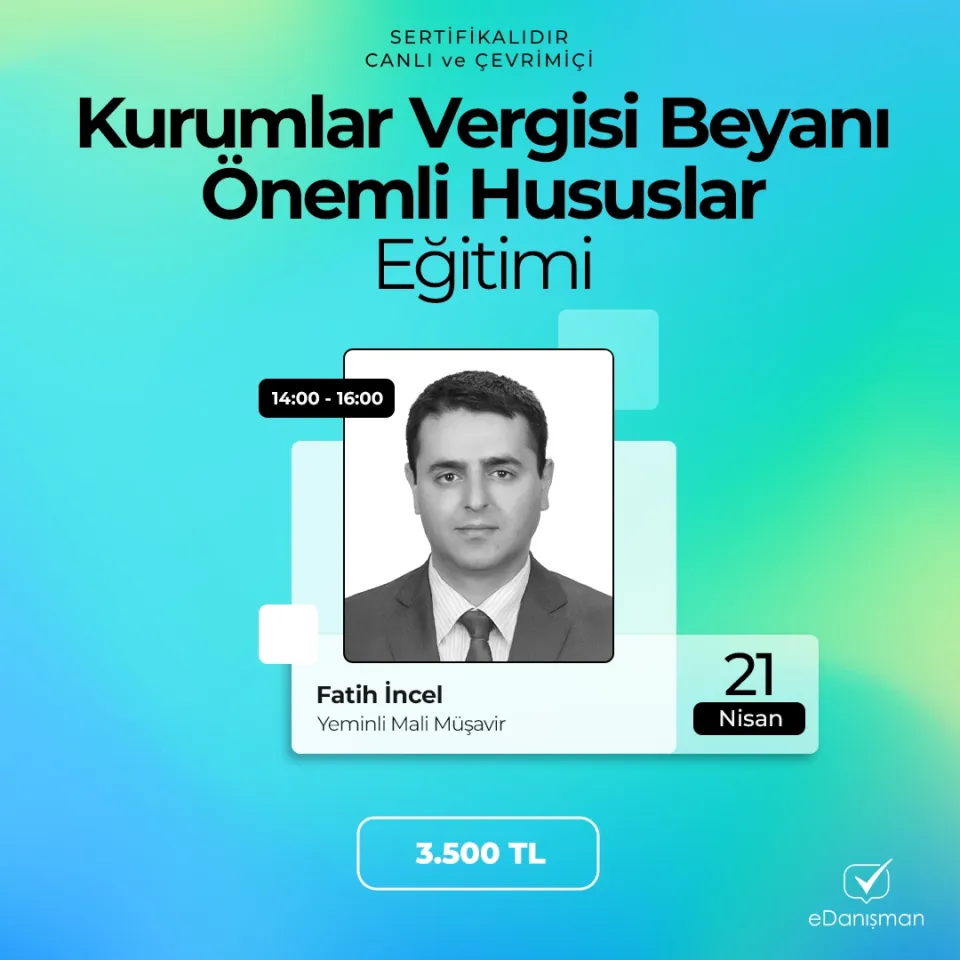 Kurumlar Vergisi Beyanı Önemli Hususlar Eğitimi
