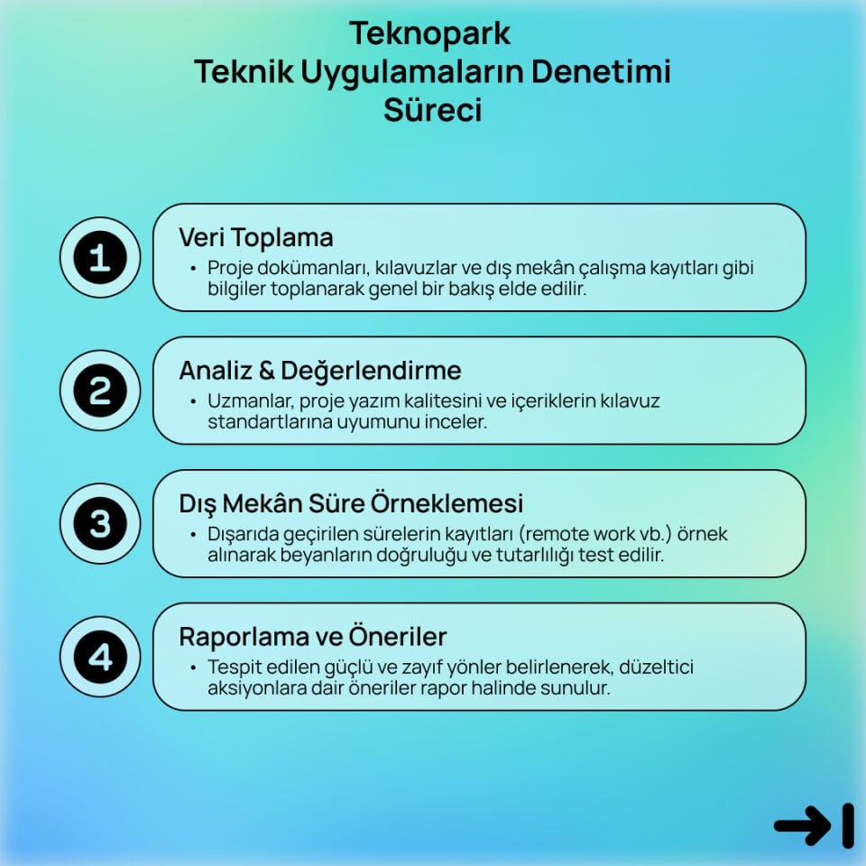 Teknopark Teknik Uygulamaların Denetimi