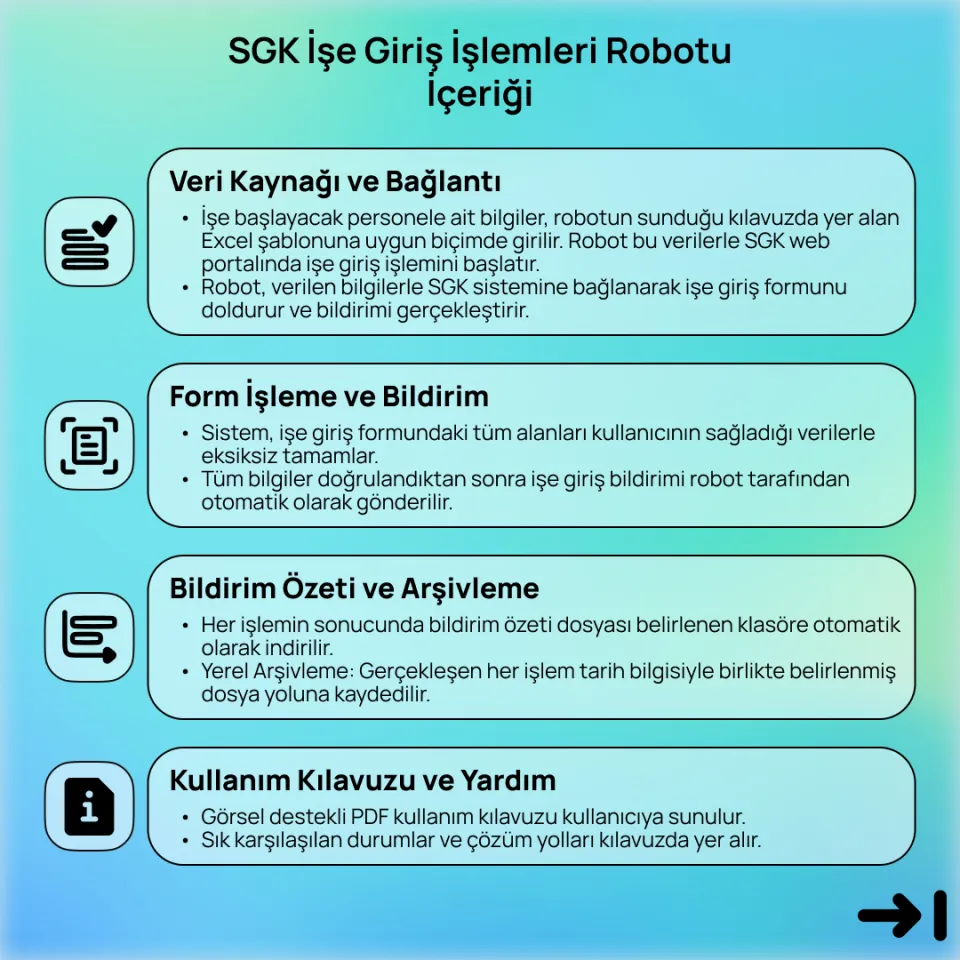 SGK İşe Giriş İşlemleri Robotu
