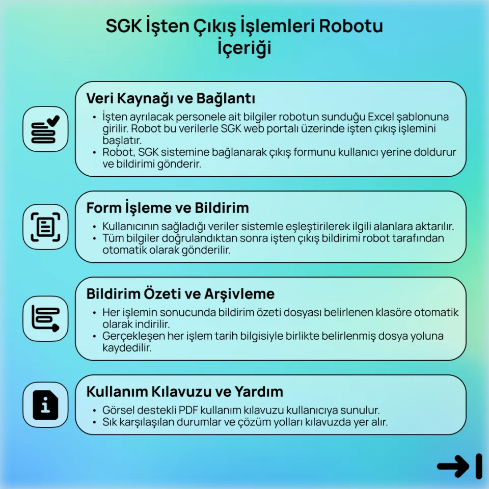 SGK İşten Çıkış İşlemleri Robotu
